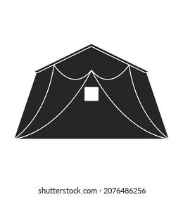 Tent vector icon.Black vector icon isolated on white background tent.