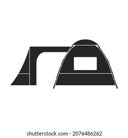 Tent vector icon.Black vector icon isolated on white background tent.