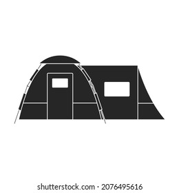 Tent vector icon.Black vector icon isolated on white background tent.
