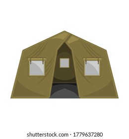 Tent vector icon.Cartoon vector icon isolated on white background tent.