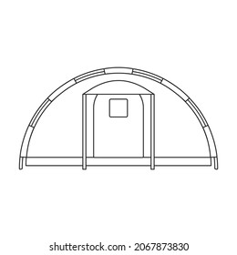 Tent vector icon.Outline vector icon isolated on white background tent.