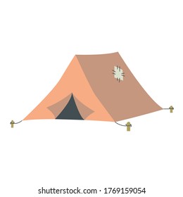 Tent. Vector illustration isolated on a white background.