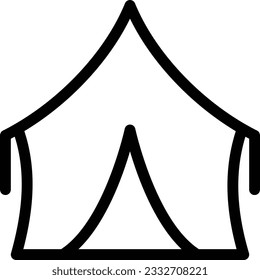 Zelt, Vektorgrafik einzeln auf transparentem Hintergrund. Farbvektorsymbole für Konzepte oder Web-Grafiken.