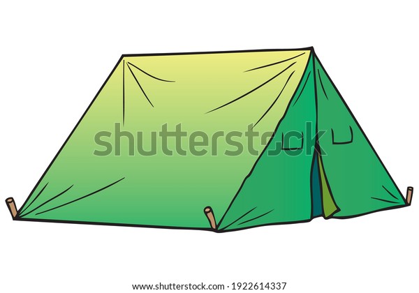 Tent Vector Illustration Isolated On White Stock Vector (Royalty Free ...