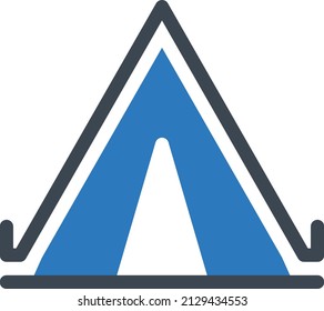 tent Vector illustration on a transparent background. Premium quality symbols. Glyphs  vector icon for concept and graphic design.