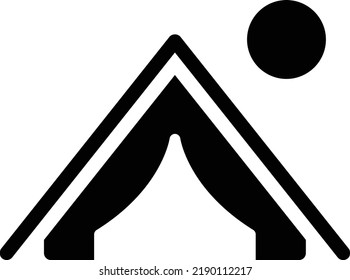 tent  Vector illustration on a transparent background. Premium quality symmbols. Glyphs vector icons for concept and graphic design. 
