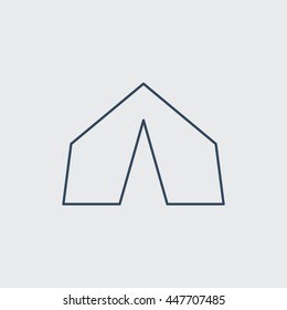 Tent Vector Line Icon. Eps.-10.