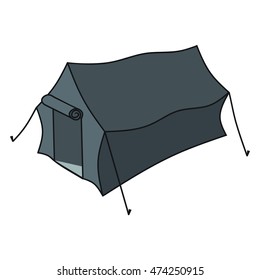 Tent, vector, Tourist tent vector icon.
