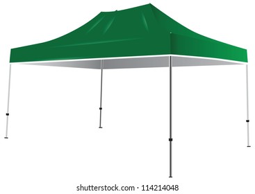 Tent from the weather and sun. Vector illustration.