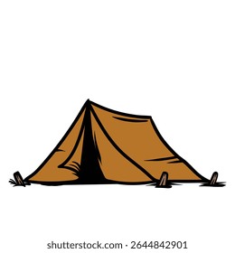 a tent with white background vector format