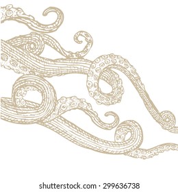 Tentacle Background Image - each tentacle is a separate vector that can be rearranged.