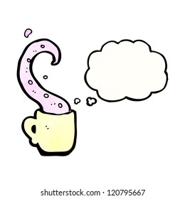 tentacle in coffee cup cartoon