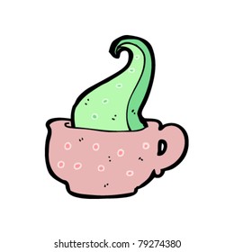 Tentakel in Getränkekartoon