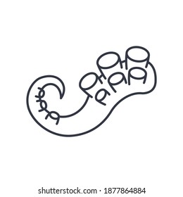 Tentacle icon, linear isolated illustration, thin line vector, web design sign, outline concept symbol with editable stroke on white background.