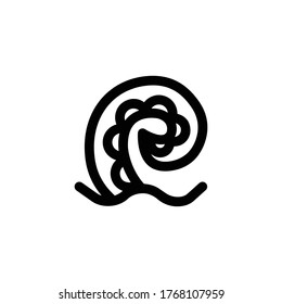 Tentacle icon, Octopus Logo, Sea Symbol.