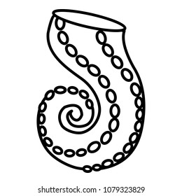 Tentacle icon. Outline illustration of tentacle vector icon for web