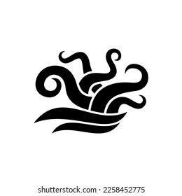 Tentacle logo vector, Octopus logo template