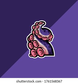 Tentacle Mascot Logo, Vector For Logo