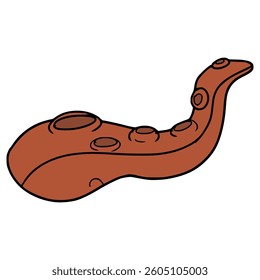 tentacle skewer illustration hand drawn isolated vector