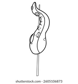 tentacle skewer illustration hand drawn outline vector