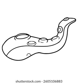 tentacle skewer illustration hand drawn outline vector