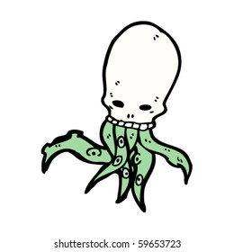 tentacle skull cartoon