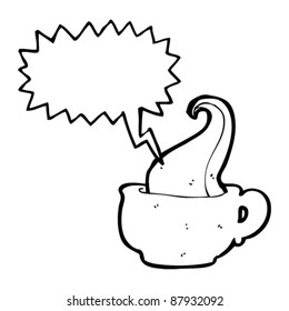 tentáculo en una caricatura de té