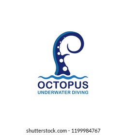 Tentacle, Underwater Diving Logo vector