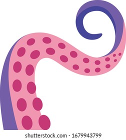 tentacles illustration vector icon flat design