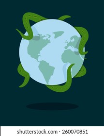 tentacles Octopus grabbed planet Earth