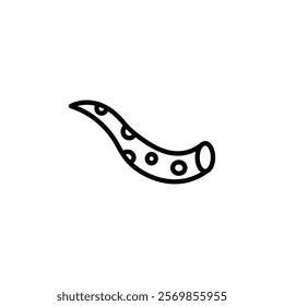 Tentacles octopus icon Black and white outline vector