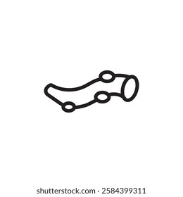 Tentacles octopus icon black and white vector outline sign
