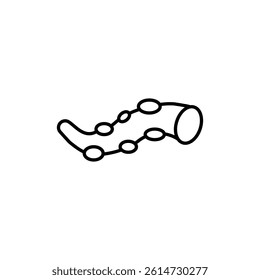 Tentacles octopus icon black and white vector sign