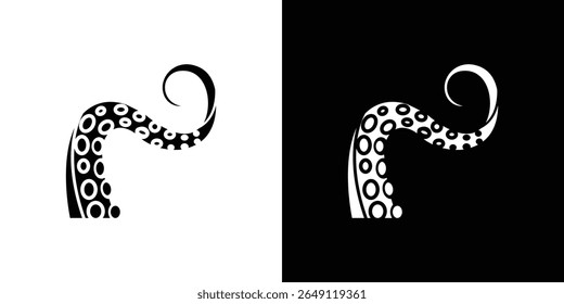 Tentacles octopus icon Isolated flat vector in outline