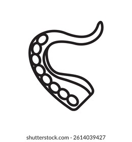 Tentacles octopus icon line art vector
