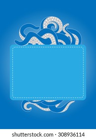 Tentacles template with copy space. EPS 10