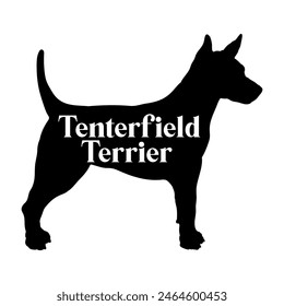 Tenterfield Terrier Dog silhouette dog breeds logo dog monogram vector