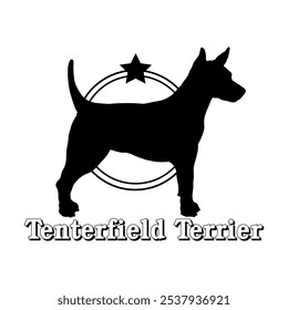 Tenterfield Terrier dog silhouette,  dog, dog breeds, logo, vector, silhouette, logo design, animal, illustration, icon, sign, design, black,  symbol, pet