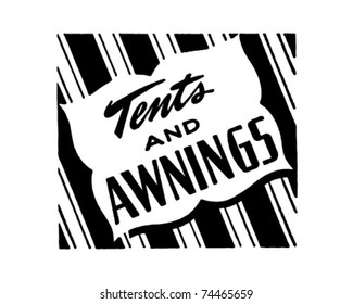 Tents And Awnings - Retro Ad Art Banner