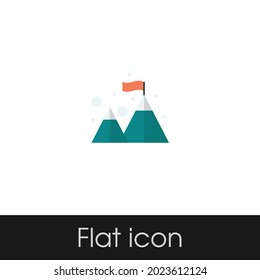 tents and flags Flat icon Design Isolated White Background, Eps 10