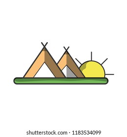 Tents in nature