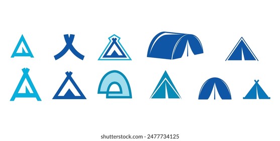 tents vector simple minimalist icon symbol  A letter 