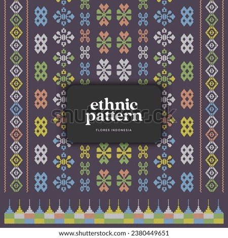 Tenun Indonesia Flores Pattern weaving background