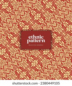 Tenun Indonesia Melayu Riau Pattern weaving background