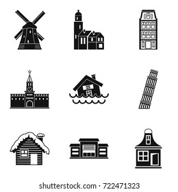 Tenure icons set. Simple set of 9 tenure vector icons for web isolated on white background