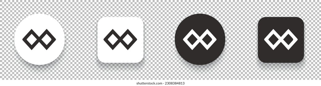 Símbolo de logo criptográfico TenX (PAY) aislado en vector de fondo transparente