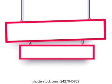 Teo Hanging Blank Sign With Red Frame