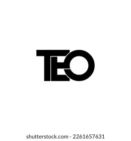 teo typography letter monogram logo design