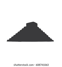 Teotihuacan pyramid icon, landmark illustration, vector design.