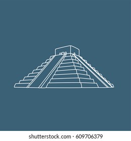 Teotihuacan Pyramid icon, vector illustration design.